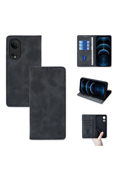 OEM Θήκη Πορτοφόλι Vintage Magnet Wallet Sonique Honor X7 Μαύρο