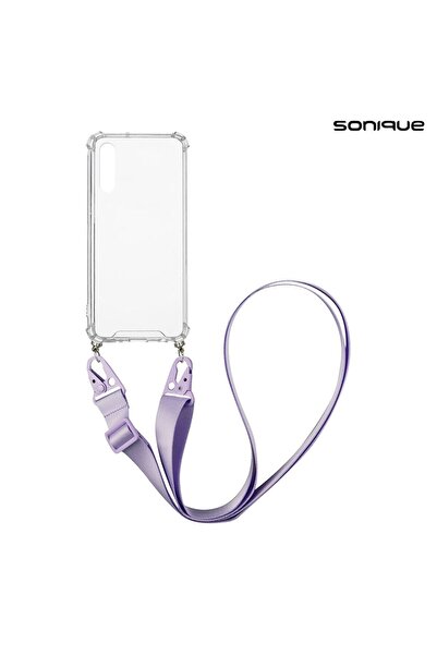 OEM Θήκη Σιλικόνης με Strap Sonique Armor Clear Huawei P20 Pro Λιλά
