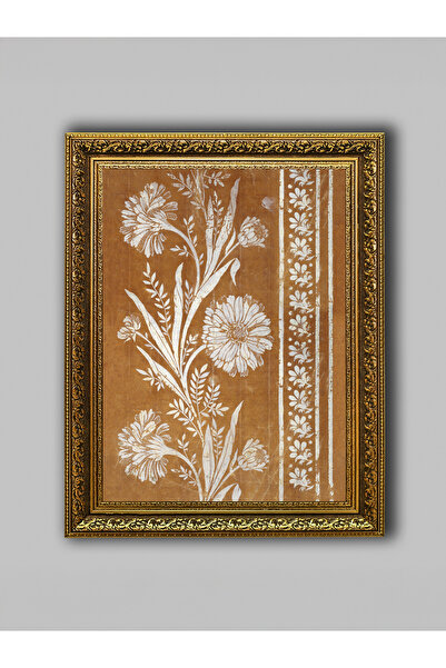 WoodyArts Flori de epocă, boeme, aurii, înrămate în stil antic, pictură decor...