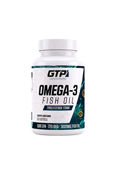 Gentopure OMEGA-3 FISH OIL - 3000MG / EPA+DHA (1080MG+720MG) / 30 SERVİS (90 ...