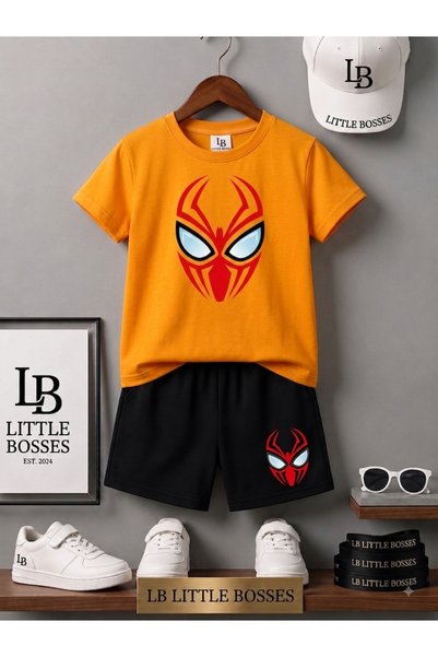LB little bosses Alt Top Shorts T-Shirt (Spider Mask)