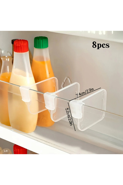 Choice 8Pcs 6/8Pcs Home Refrigerator Storage Partition Board Adjustable Fridg...