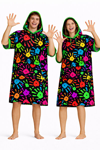 Etr Halat de baie Havuz Deniz Poncho 100% bumbac
