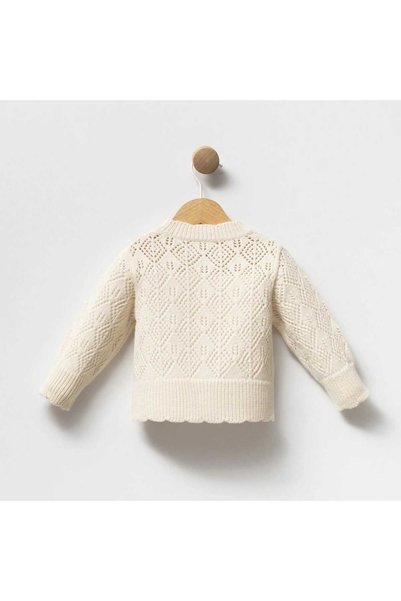 ministok Charlotte Carousel Embroidered Knitwear Cardigan, Blouse, Shorts 3-Piece Baby Girl Set