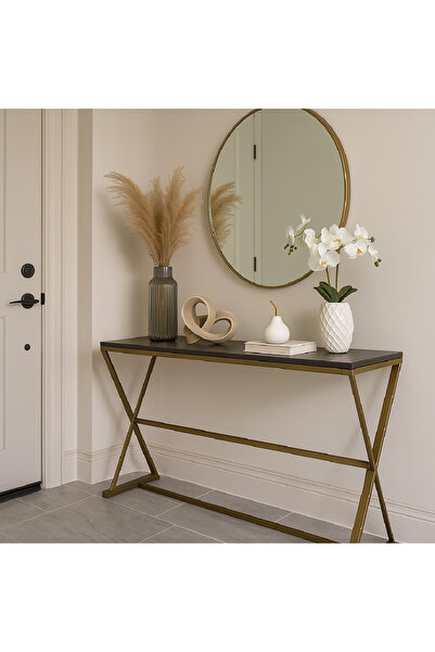 GLAMOURE HOME طاولة كونسول مستطيلة للمداخل والممرات