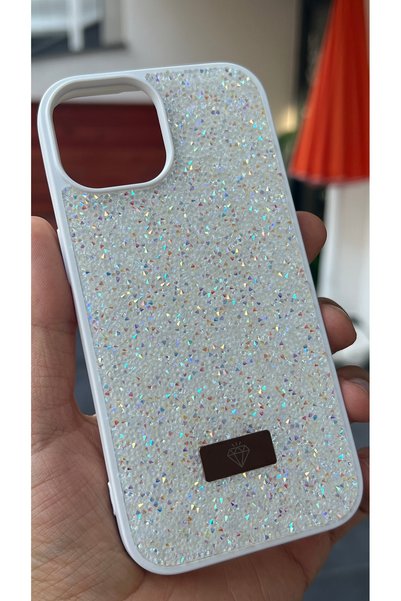 EDELFU متوافق مع iPhone 15 - غطاء هاتف لامع ومرصع بالأحجار (مخملي من الداخل) ...