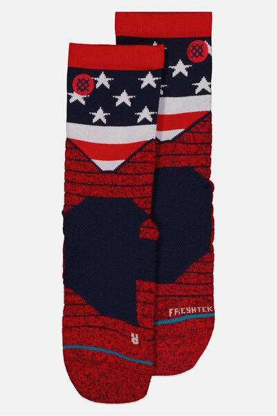 Stance Men 1 Pair Embroidered Cushioned Crew Socks, Multicolor