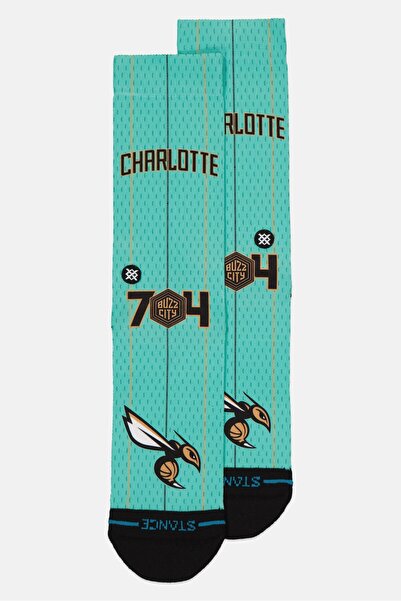 Stance جوارب رجالية بطباعة رسومية من x NBA، لون أخضر نعناعي