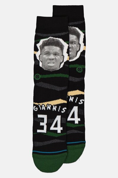 Stance x NBA Men Stripe Crew Cut Socks, Multicolor