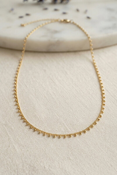 shopwave Gold Color Topçcuk Model 60 cm Women's Necklace