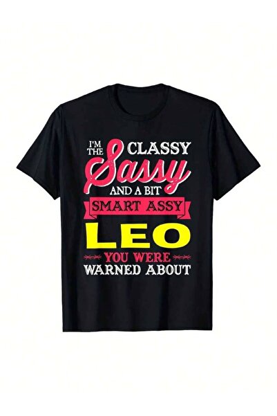 21JNRY Zodiac Birthday T-Shirt Classy Sassy Graphic Tee, Black With Pink Yell...
