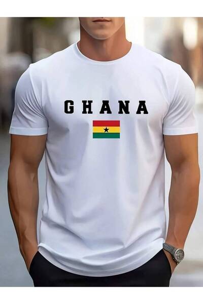 21JNRY VANTONE TEE White Ink Heat Transfer Technology Men's T-Shirt With Cont...
