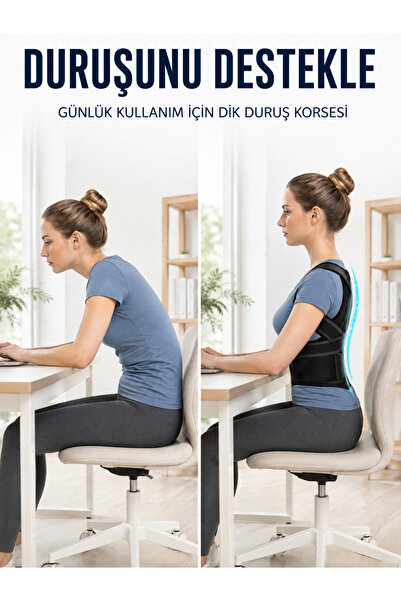 Lisinya Shoulder Back Waist Support Corset with Mesh - Upright Posture and Po...