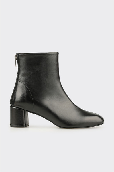 Elle Shoes Siyah Deri Kadın Klasik Bot