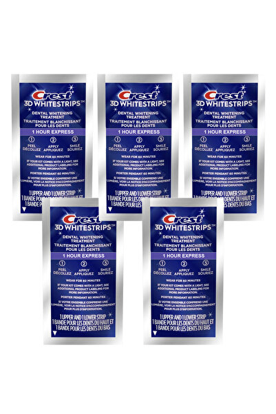 Crest Benzi de albire a dinților 3D White Express, cu efect în 1 oră, pachet ...
