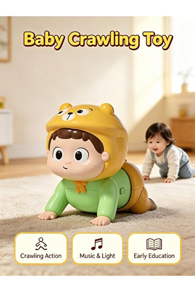 Generic Electric Baby Crawling Toy Light Music Tummy Time Educational Toy For...