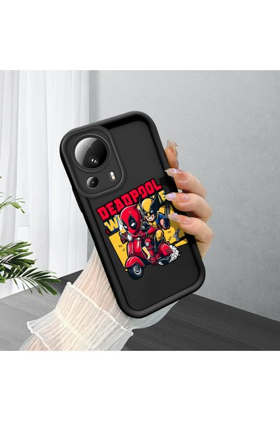 ucuc Mi 13 Lite Compatible Black Silicone Case Shockproof with Camera Protection