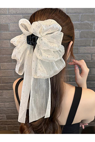 Take Two By Styli Dot Pattern Bow Claw Clip