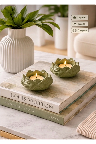 Genel Markalar 2 adet Lotus Mumluk Pinterest Lotus Şık Tasarımlı Tealight Mum...