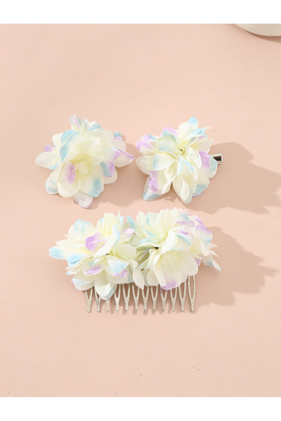 Take Two By Styli 3-Piece - Flower Hair Accessories Set