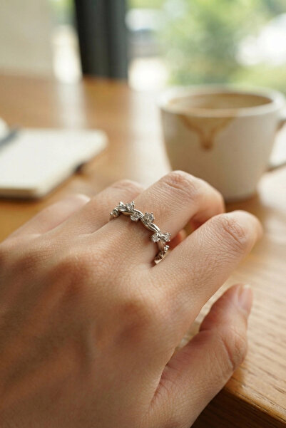 Generic Brand Silver Color Zircon Stone Ivy Model Women's Ring