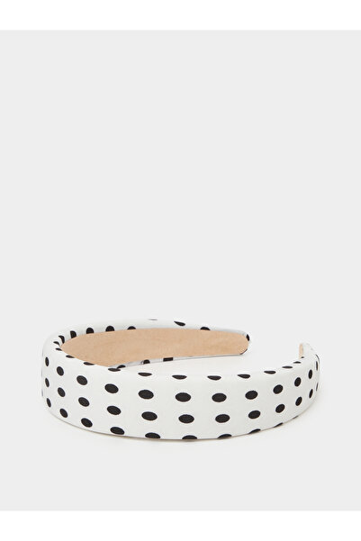 Styli White Polka Dot Padded Headband