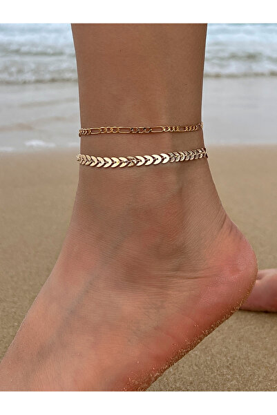 Take Two By Styli Set of 2 - Chain Grass Anklet