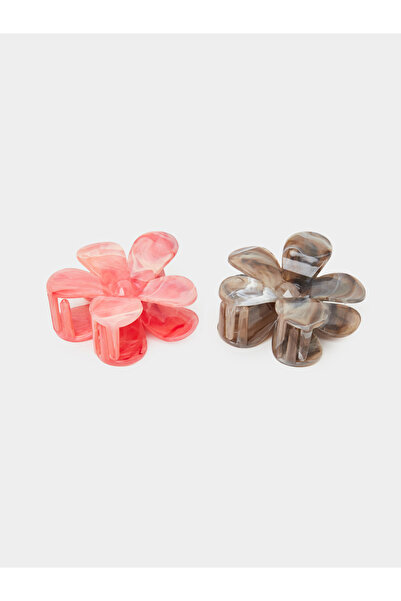 Styli Pack of 2 - Multi-Color Floral Shape Claw Clamp