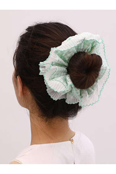 Take Two By Styli Plaid Hair Scrunchie