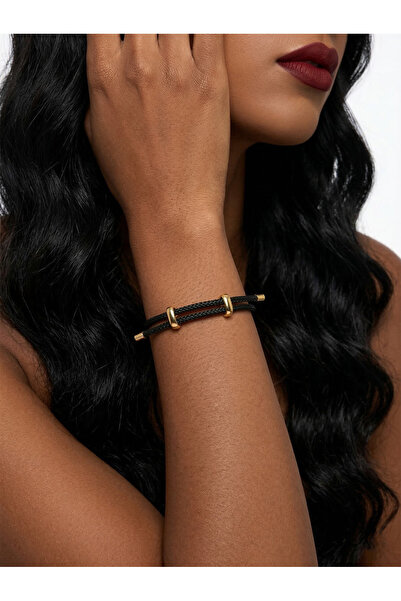 Take Two By Styli Multi-Strand Adjustable Bracelet with Gold Accents