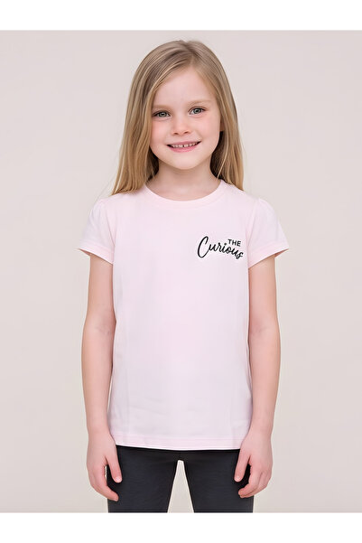 JUNIORLOOM By Styli Girls Light Pink Regular Graphic T-Shirt