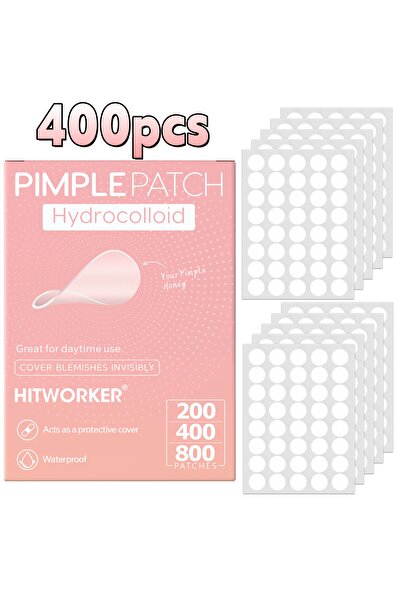 Choice 400 قطعة من لصقات حب الشباب HITWORKER، 800 قطعة | لصقات دائرية من مادة...