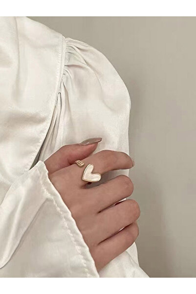 Take Two By Styli Gold Tone Heart Open Ring