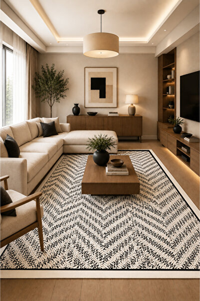 Chilai Home Reka Makinede Yıkanabilir Kaymaz Taban Leke Tutmaz Dijital Salon Halısı Mutfak Halısı ve Yolluk