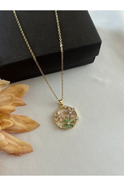 SERAMOR Steel Three Flower Medallion Necklace