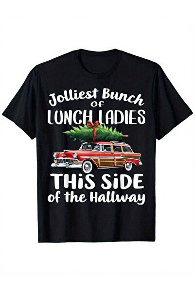 kai22 تي شيرت رجالي مقاس كبير من Jolliest Bunch Lunch Ladies This Side Of The Hallway، مناسب للرجال والنساء، تي شيرت بأكمام قصيرة للاستخدام في الهواء الطلق في جميع المقاسات