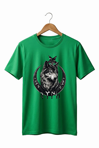 The Baski Turkish Written Bozkurt Turkish Flag Printed 100% Cotton Premium Bl...