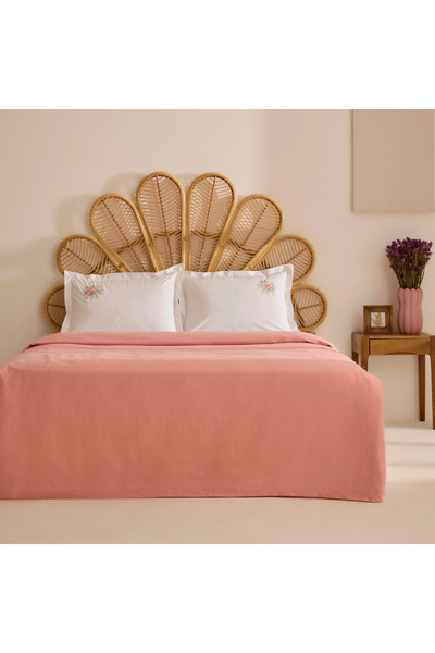 Karaca Home Arelis %100 Pamuk Çift Kişilik Pike Takımı Pembe