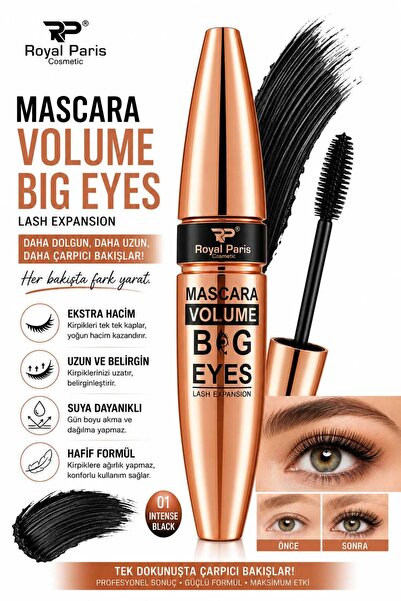 RP Royal Paris Cosmetic Hacim Veren Maskara Suya Dayanıklı Ekstra Uzunluk Ver...