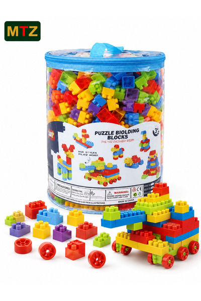 mtz 200-Piece Large Building Blocks Set for Kids, Colorful Interlocking Brick...