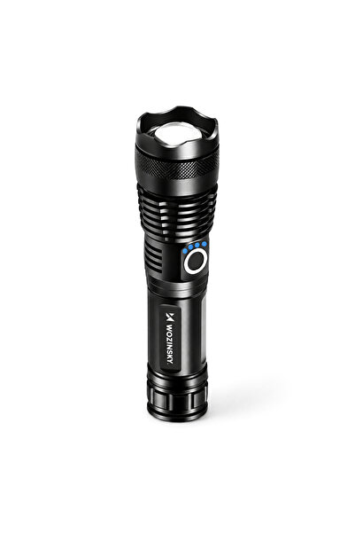 WOZINSKY WLT-15W Τακτικός Φακός LED, 1500 lm, Μπαταρία 4000mAh, IP65, Μαύρο