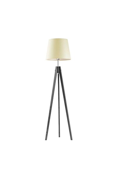 OEM Lampadar din lemn ARUBA pentru dormitor, cu trepied, Frasin/Ecru