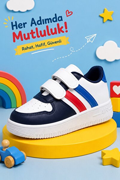 Nstil Daily Girls Boys Sports Shoes Sneaker Velcro Double Stripes Comfortable...