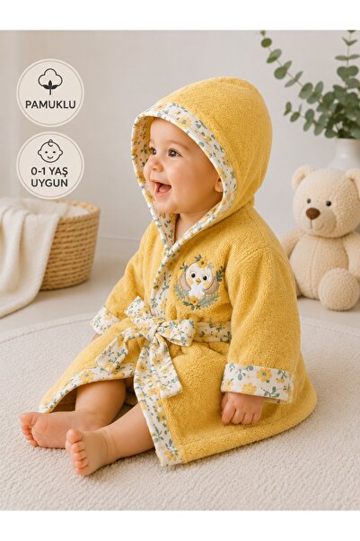 Miniworld Sarı %100 Pamuk Desenli 5 Parça Yumuşak Havlu Kumaş Yeni Doğan Kız ...
