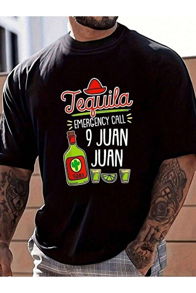 NOURAM 100 Emergency Funny Tequila Shirt Liquor Men'S T-Shirt With Printed Pa...