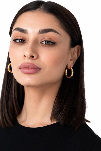New Obsessions Thick Tube Hoop Earrings - 3 cm