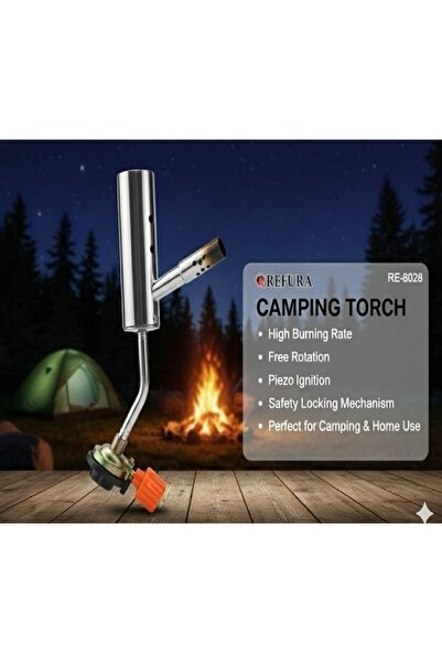 REFURA Outdoor Camping Burner Butane Gas Torch 25 x 5 x 12cm