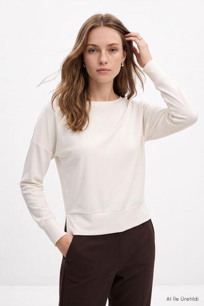 Rays Hanorac cu guler rotund 8307A Ecru