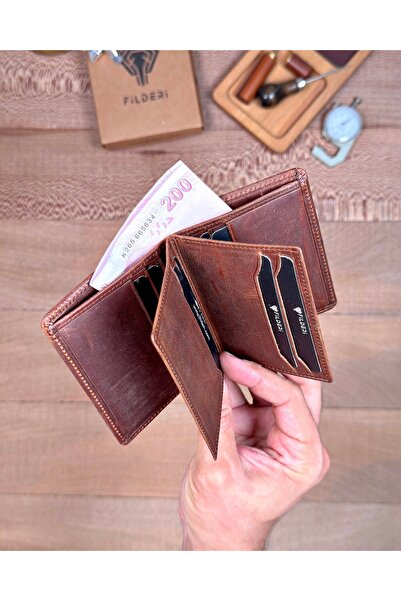 Fil Deri Genuine Leather Multi-Compartment Wallet Card Holder 2158