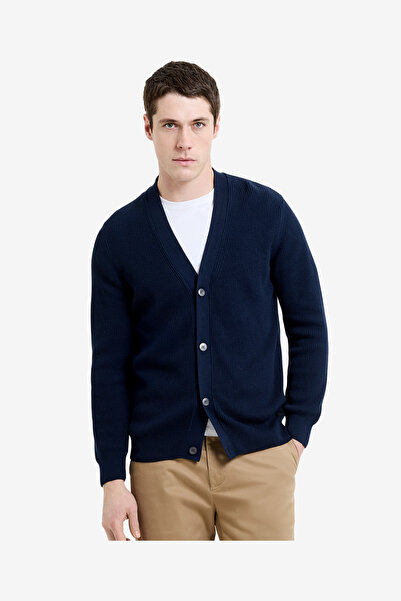 French Connection Men's Navy Knit Cardigans